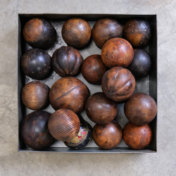 Trkugler til deko - brun