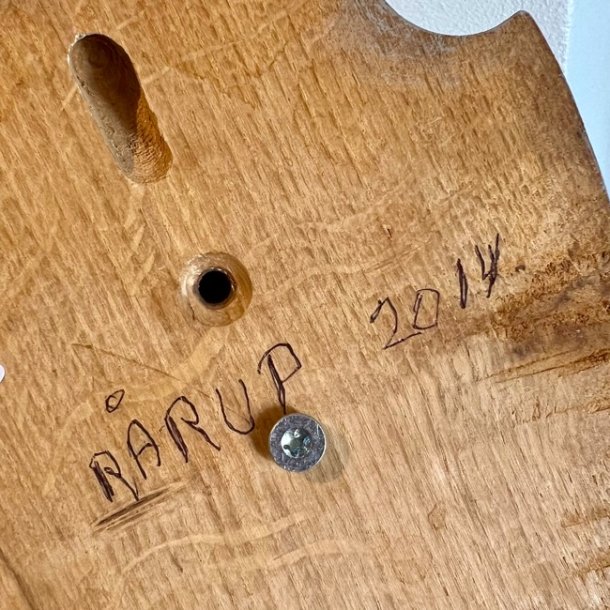 Bukkeopsats p malet plade - jagttrof, gr m/patina