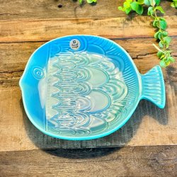 Keramik fiskefad - turkis