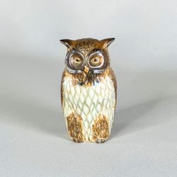 Ugle keramikfigur - slank 