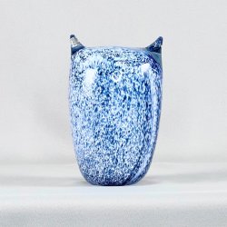 Ugle - glasfigur, mundblst