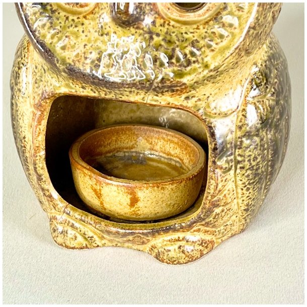 Ugle keramikfigur - fyrfadslys og ophng 