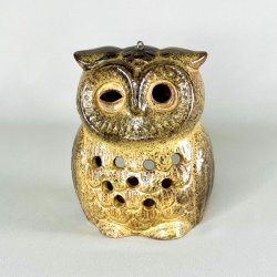 Ugle keramikfigur - fyrfadslys og ophng 