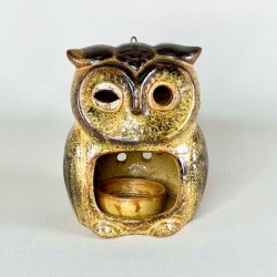 Ugle keramikfigur - fyrfadslys og ophng 