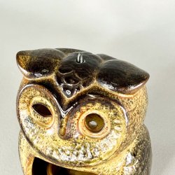 Ugle keramikfigur - fyrfadslys og ophng 