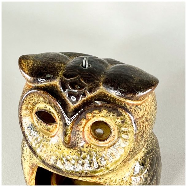 Ugle keramikfigur - fyrfadslys og ophng 