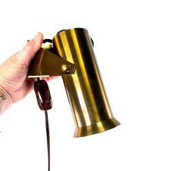 Lampe - v�gh�ngt messing lampe 