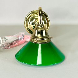 Vglampe i messing - grn