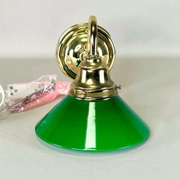 Vglampe i messing - grn