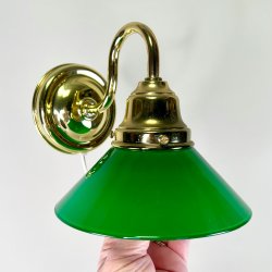 Vglampe i messing - grn