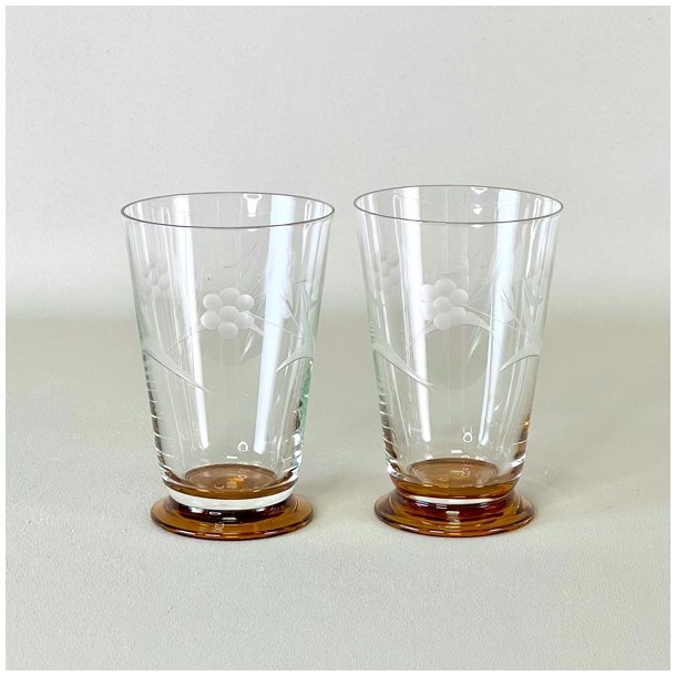 Sodavandsglas - Kastrup 'Lis', gylden fod