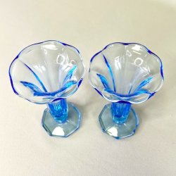 Vase - vintage glas, lysebl