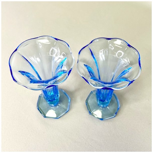 Vase - vintage glas, lysebl