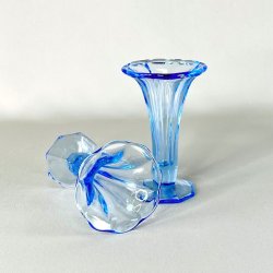 Vase - vintage glas, lysebl