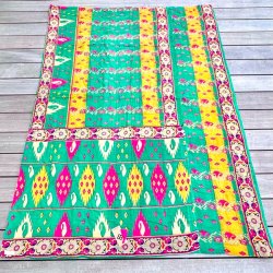Vintage sari quilt (140x200) - gr�n multicolor