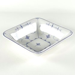 Vintage Villeroy &amp; Boch, firkantet serveringsskl - musselmalet 