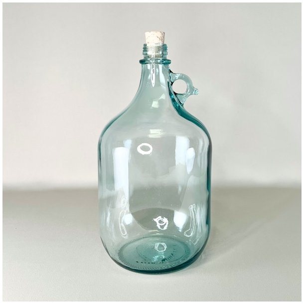 Vinballon - glas, 5 liter m/prop
