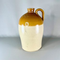 Saltglaserede krukker - sennepsfarvede