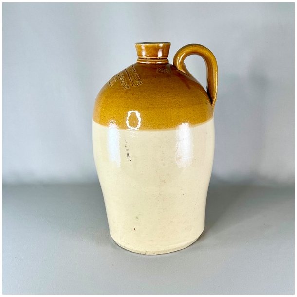 Saltglaserede krukker - sennepsfarvede