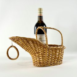 Vinflaskeholder i flet 