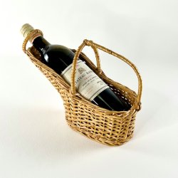 Vinflaskeholder i flet 