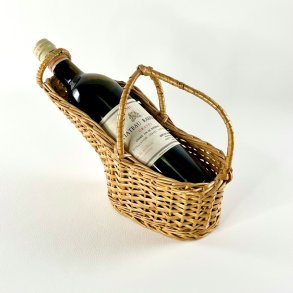 Vinflaskeholder i flet 