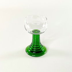 R�merglas - hvidvin, klar gr�n lukket fod 