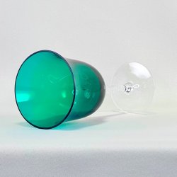 Vinglas - grn med snoet fod (st a 2 stk) 