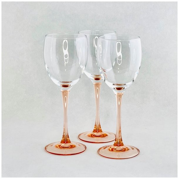 Luminarc vinglas med lyserd stilk - ros