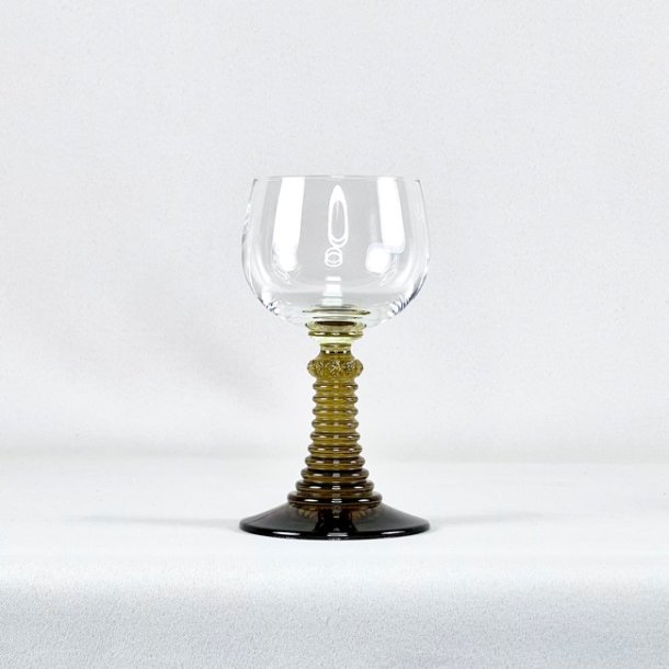 Rmerglas - lille, olivengrn fod 