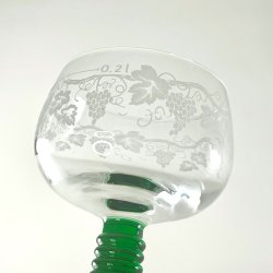 Rmerglas - klar grn fod med ranker og mlestreg