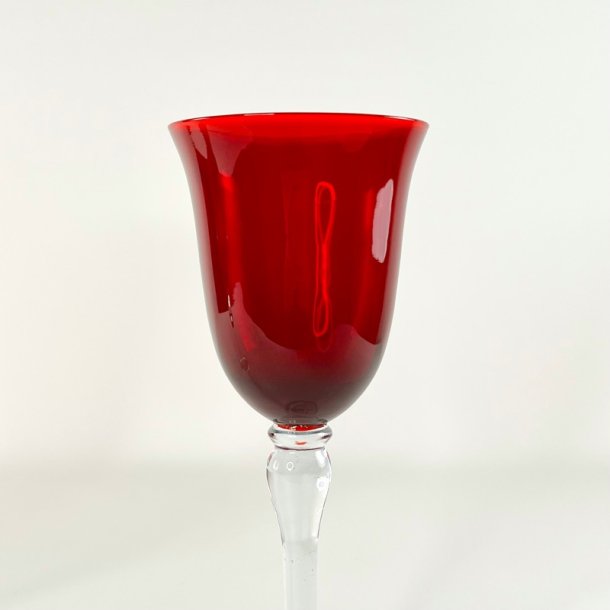 Franske vinglas (4 stk/samlet), r�d krystal H22 