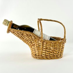 Vinflaskeholder i flet 