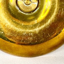 Antik Skultuna kammerstager i messing/malm 