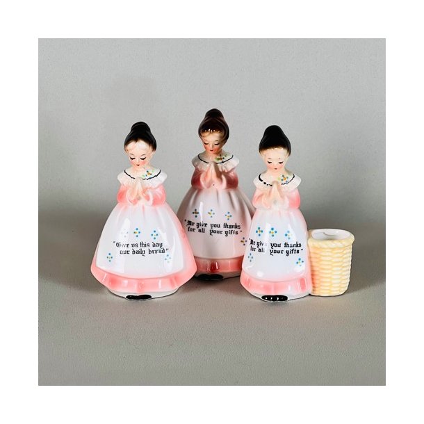 Enesco piger - salt/peber, vintage