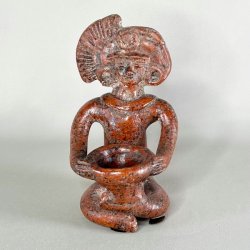 Vintage Aztec lerfigur 