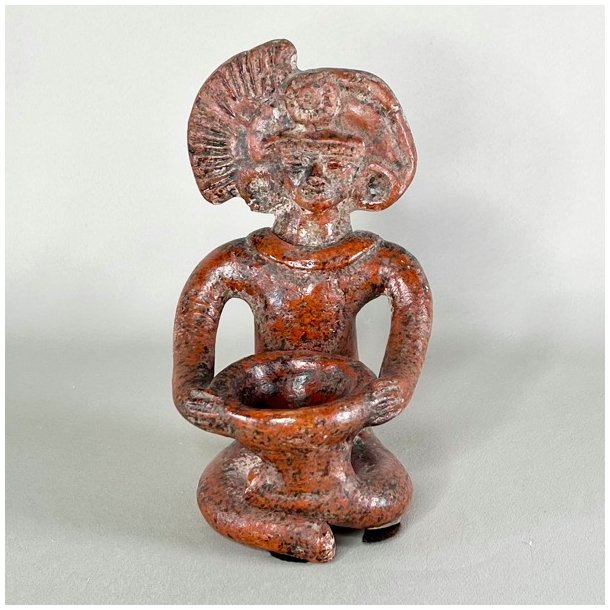 Vintage Aztec lerfigur 