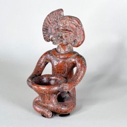 Vintage Aztec lerfigur 