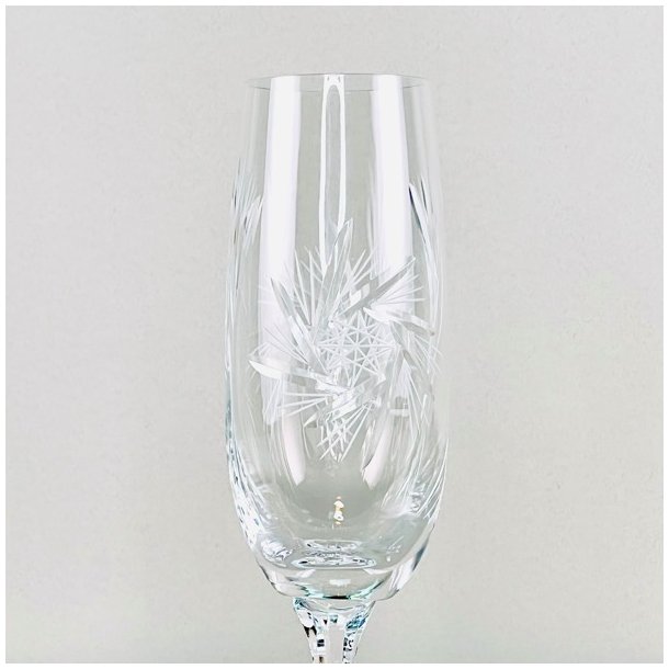 Champagneglas - krystal, stjerne (5 stk)
