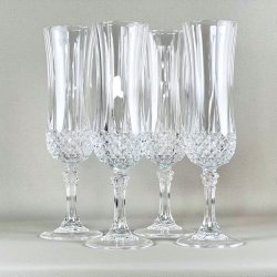 Champagneglas - krystal (4 stk)