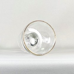 Champagneskle (6 stk) - vintage med guldkant  