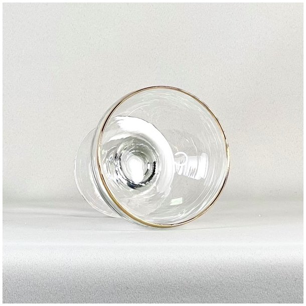 Champagneskle (6 stk) - vintage med guldkant  