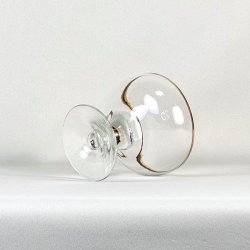 Champagneskle (6 stk) - vintage med guldkant  