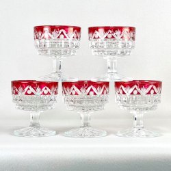 Champagneskle (5 stk) - likrglas m/rd kant 