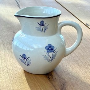 Kande - fajance med bl blomster