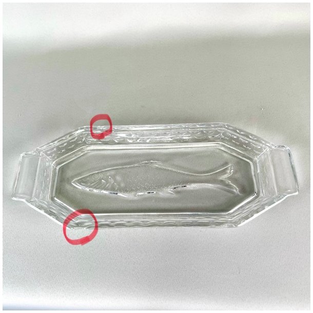 Fiskefad - aflangt med fisk