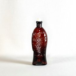 Flaske - fisk med korkprop, vintage 