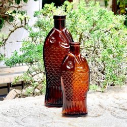 Flaske - fisk med korkprop, vintage 