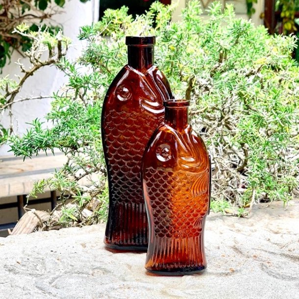 Flaske - fisk med korkprop, vintage 