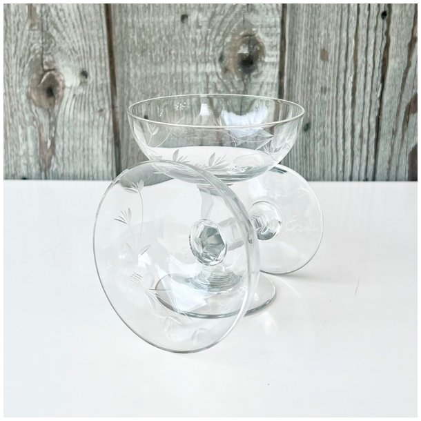 Champagneskle (6 stk samlet) - vintage fransk, ciceleringer 